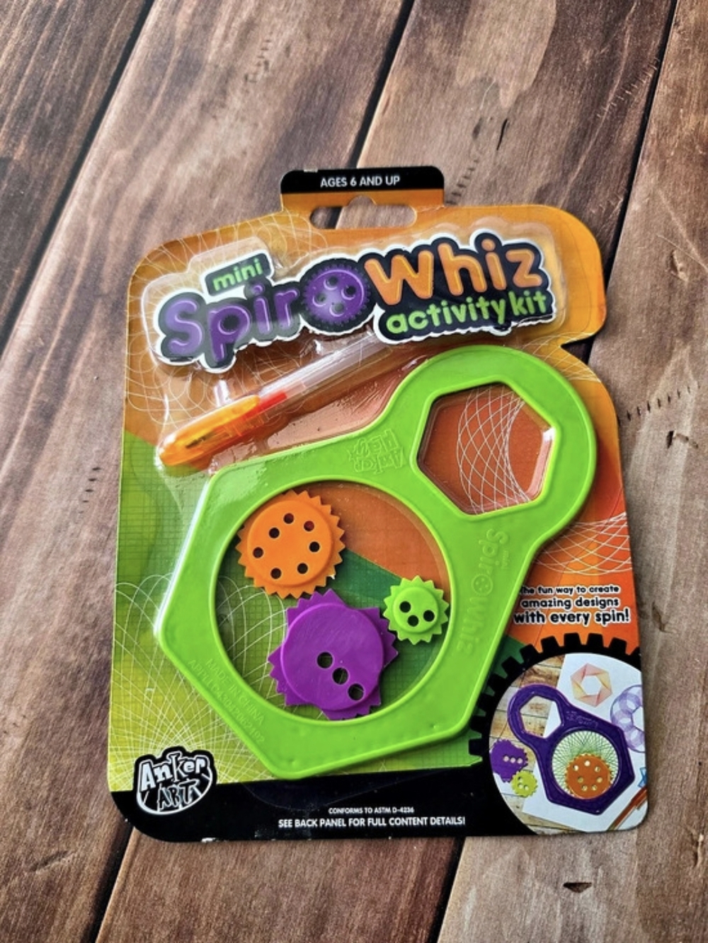 Anker Art Mini Spirowhiz Activity Kit Bundle Of 2 Ages 6+ Green & Orange